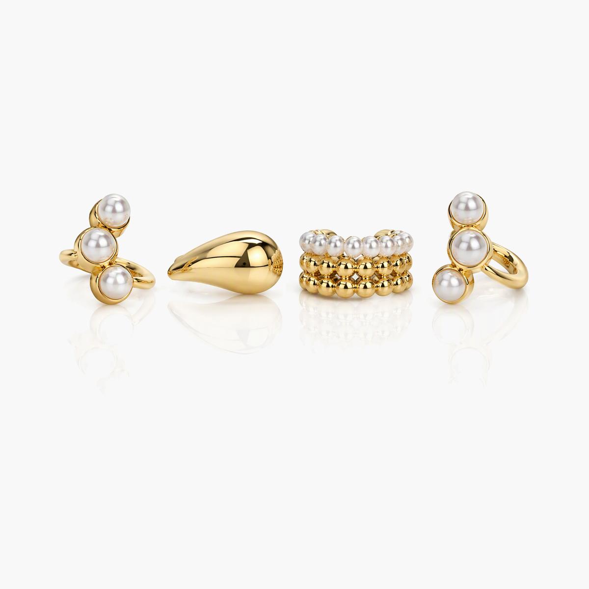 Elegant Pearl Cluster Earrings