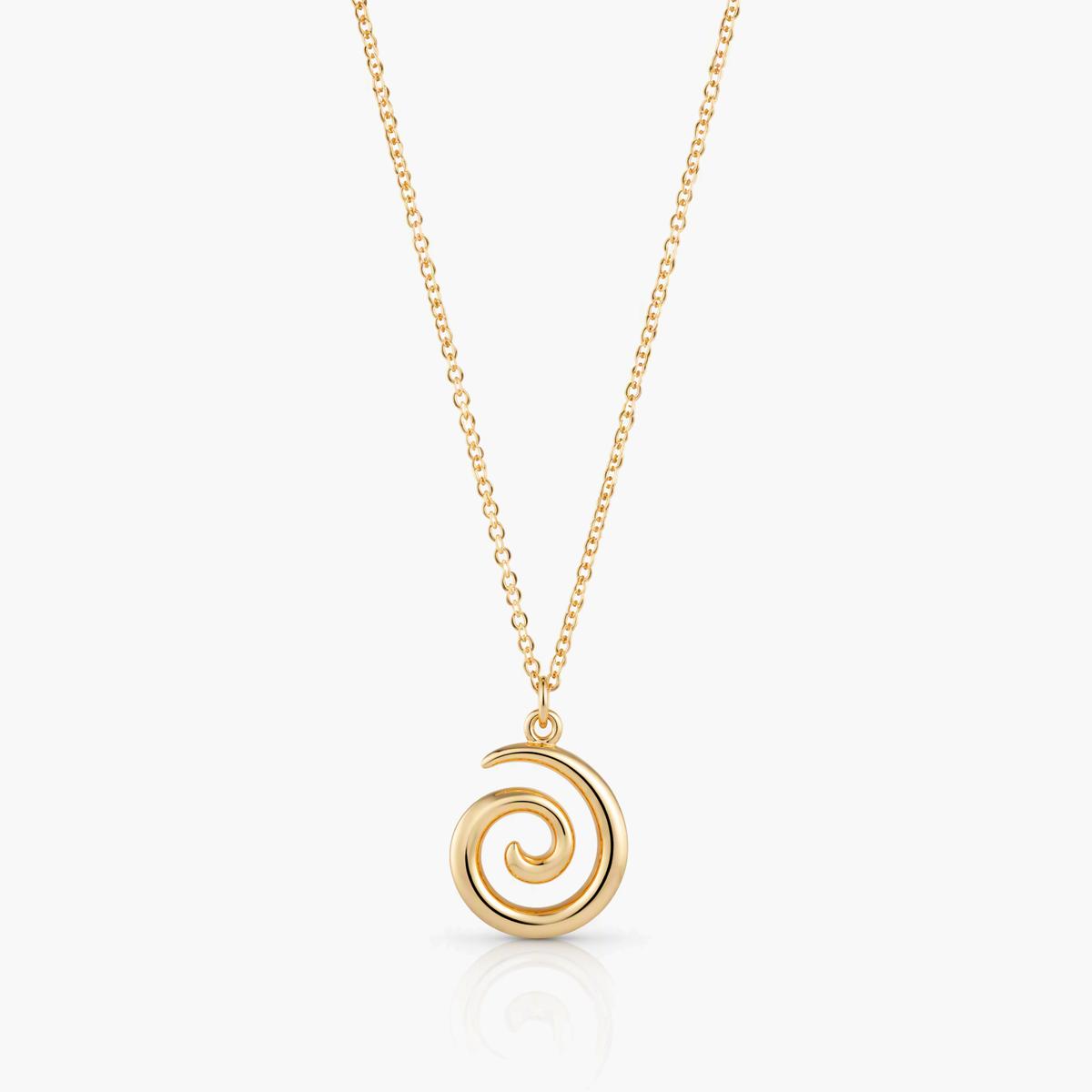 Minimalist Spiral Pendant Necklace