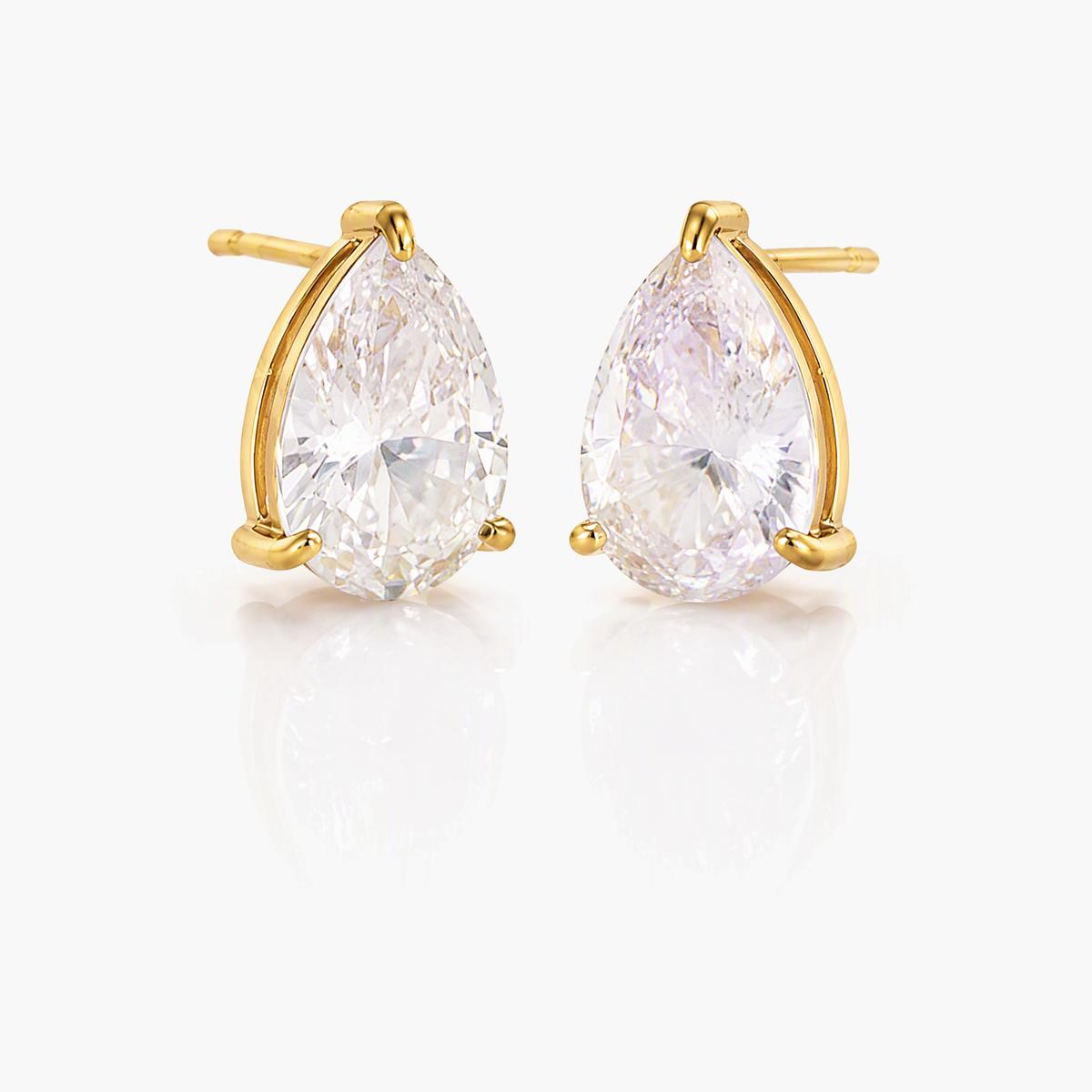 Dainty Solitaire Stone Stud Earrings