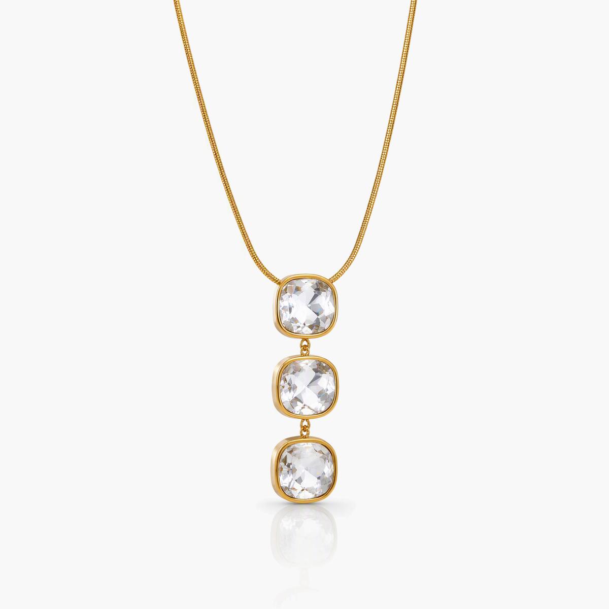 Three-Stone Drop Necklace
