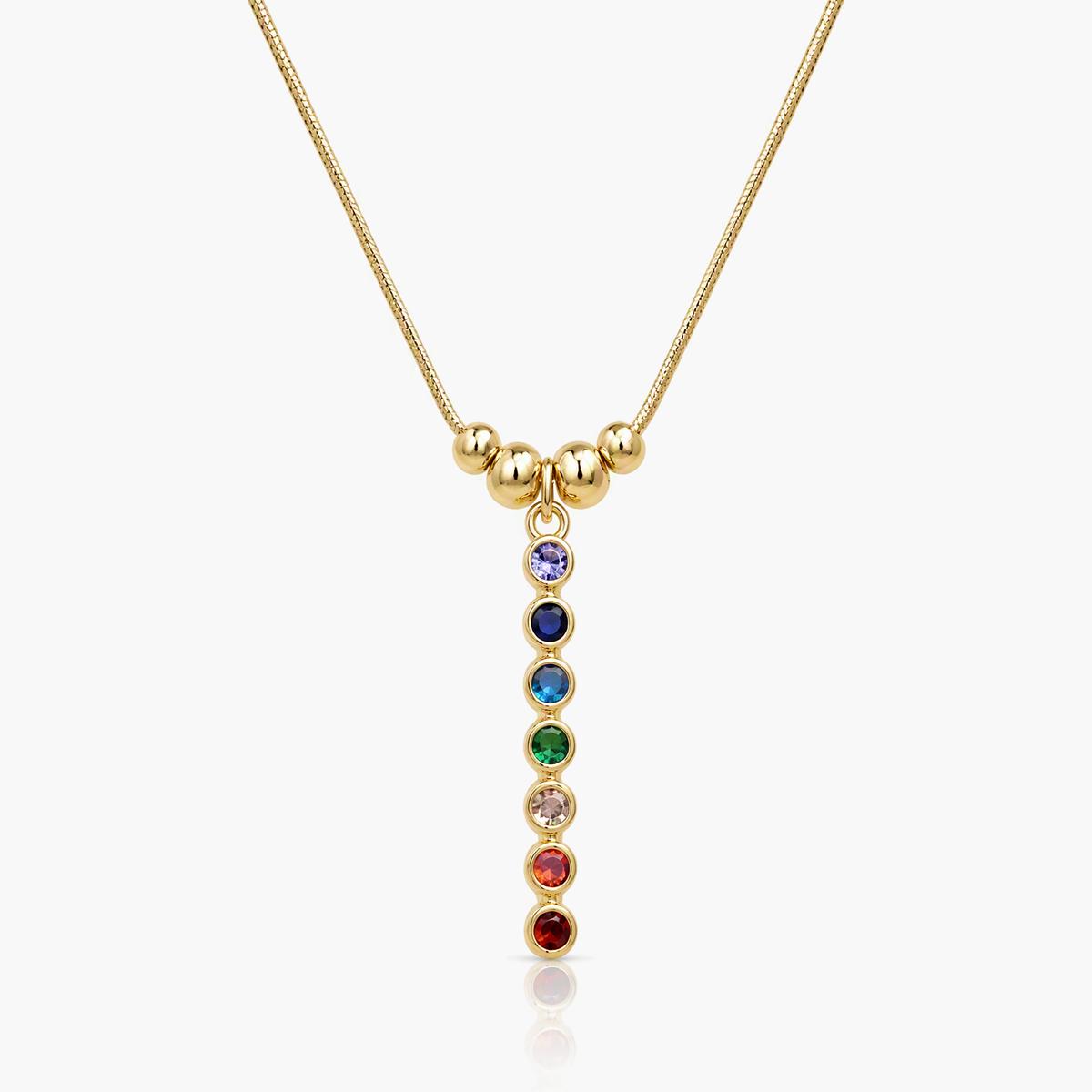 Vertical Bar Stone Necklace