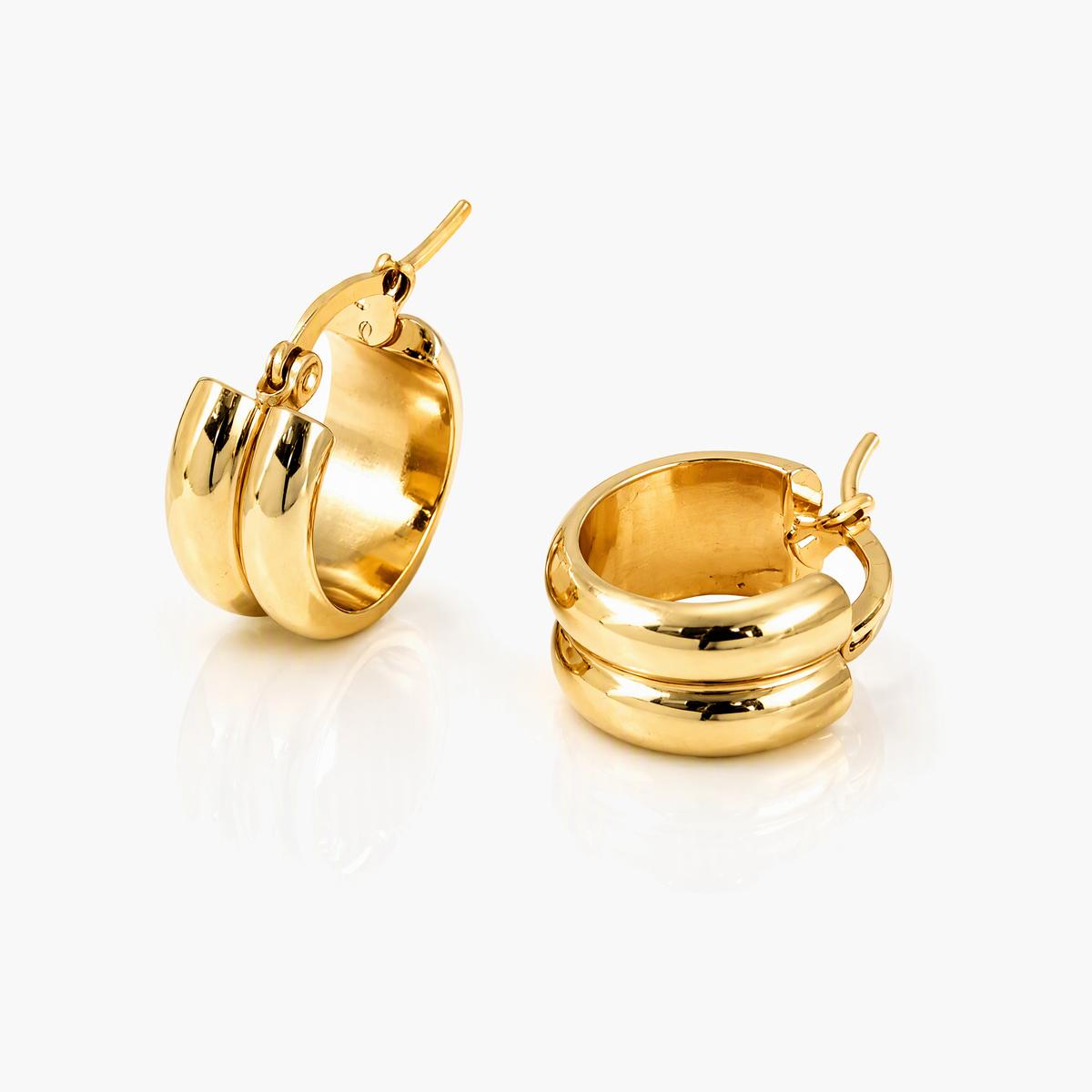 Double Layer Hoop Earrings