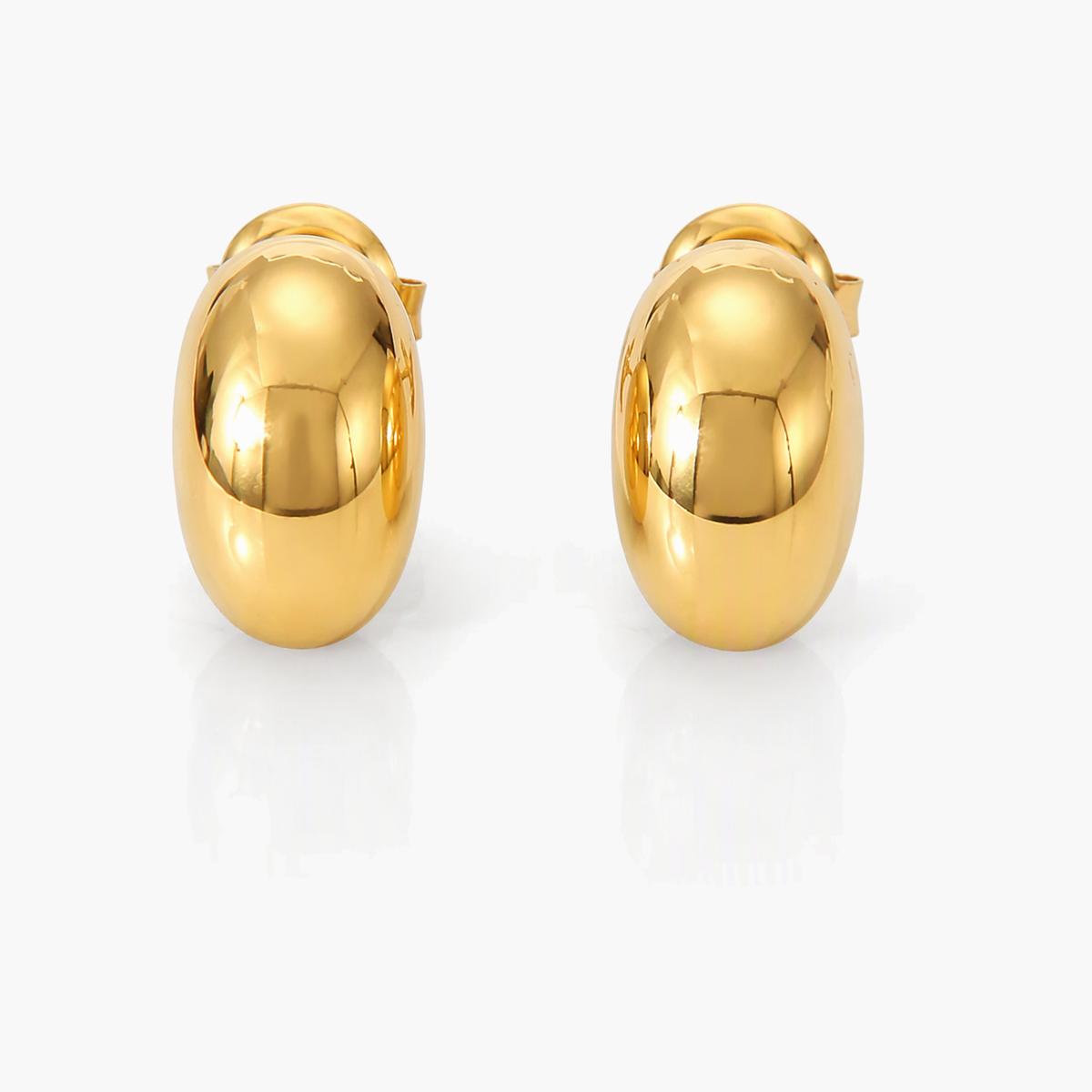 Minimalist Oval Hoop Earrings