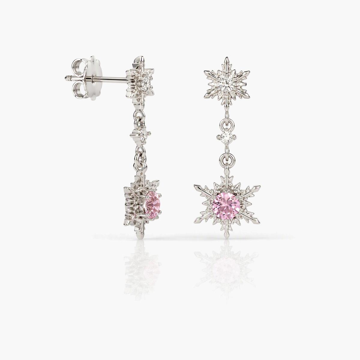 Dainty Double Star Drop Earrings