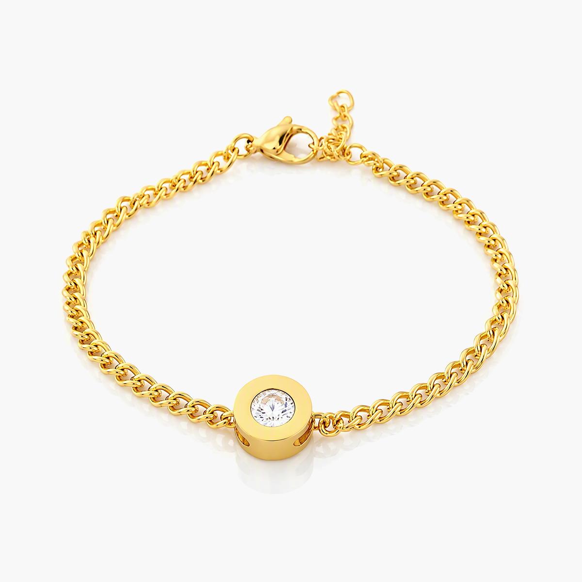 Minimalist Circle Disc Bracelet