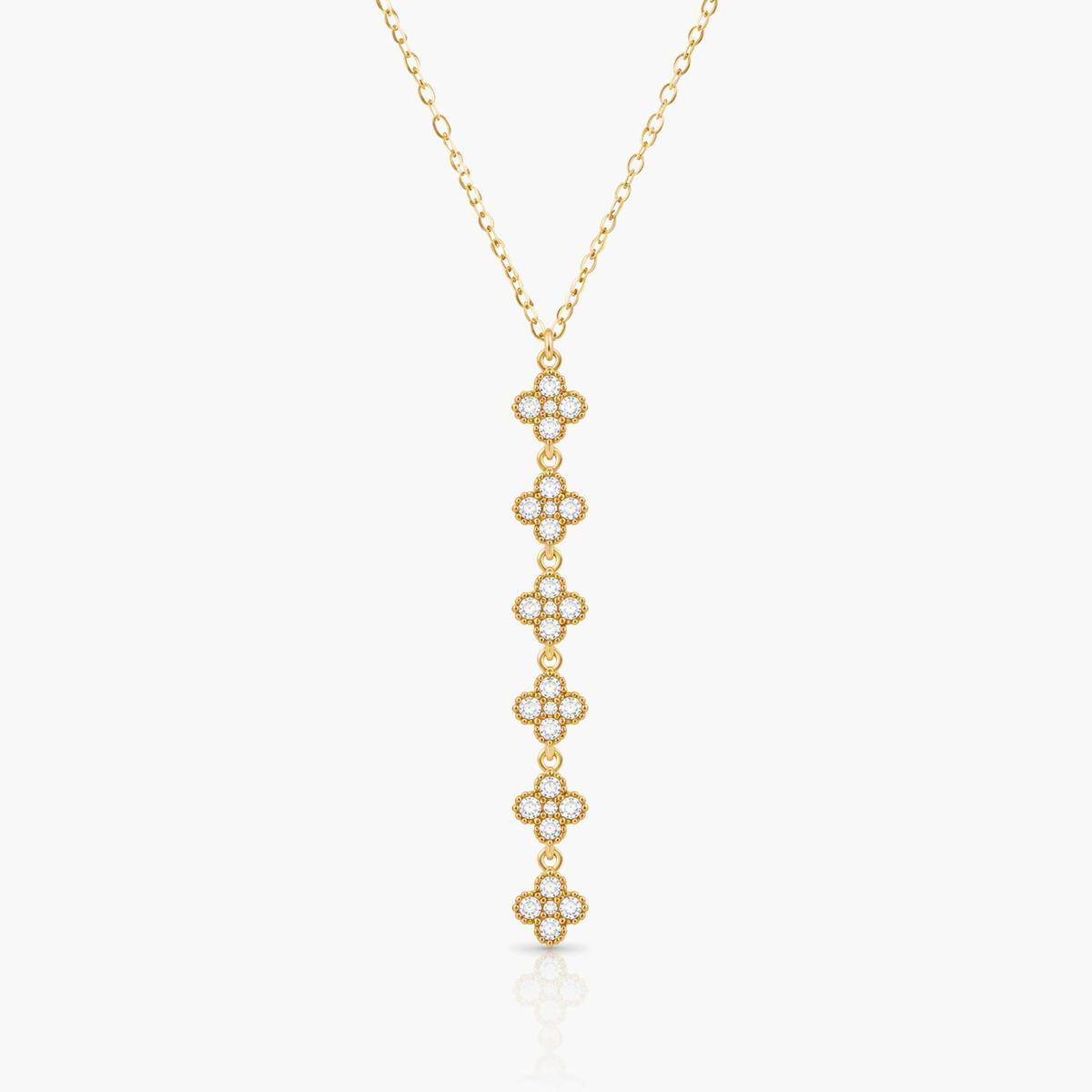 Dainty Flower Cluster Y-Necklace