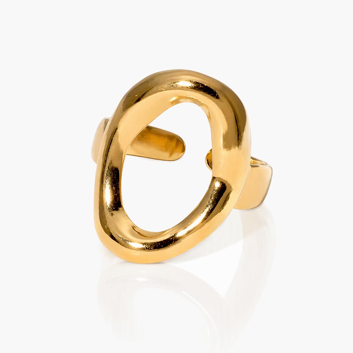 Minimalist Open Oval Loop Ring