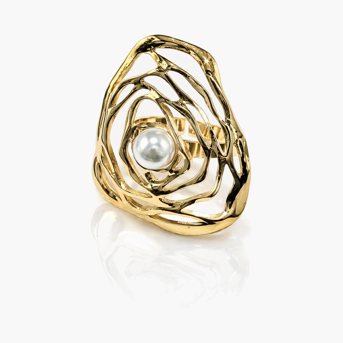 Flower Pearl Ring