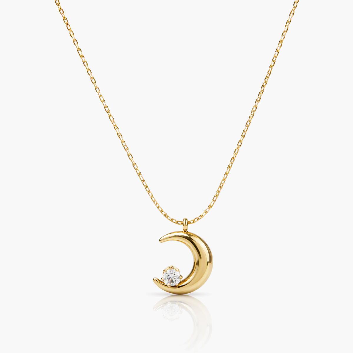 Crescent Moon Pendant Necklace