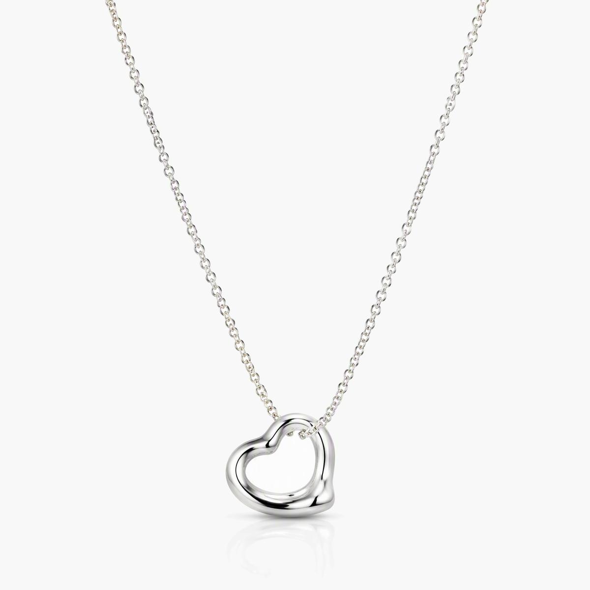 Dainty Open Heart Pendant Necklace
