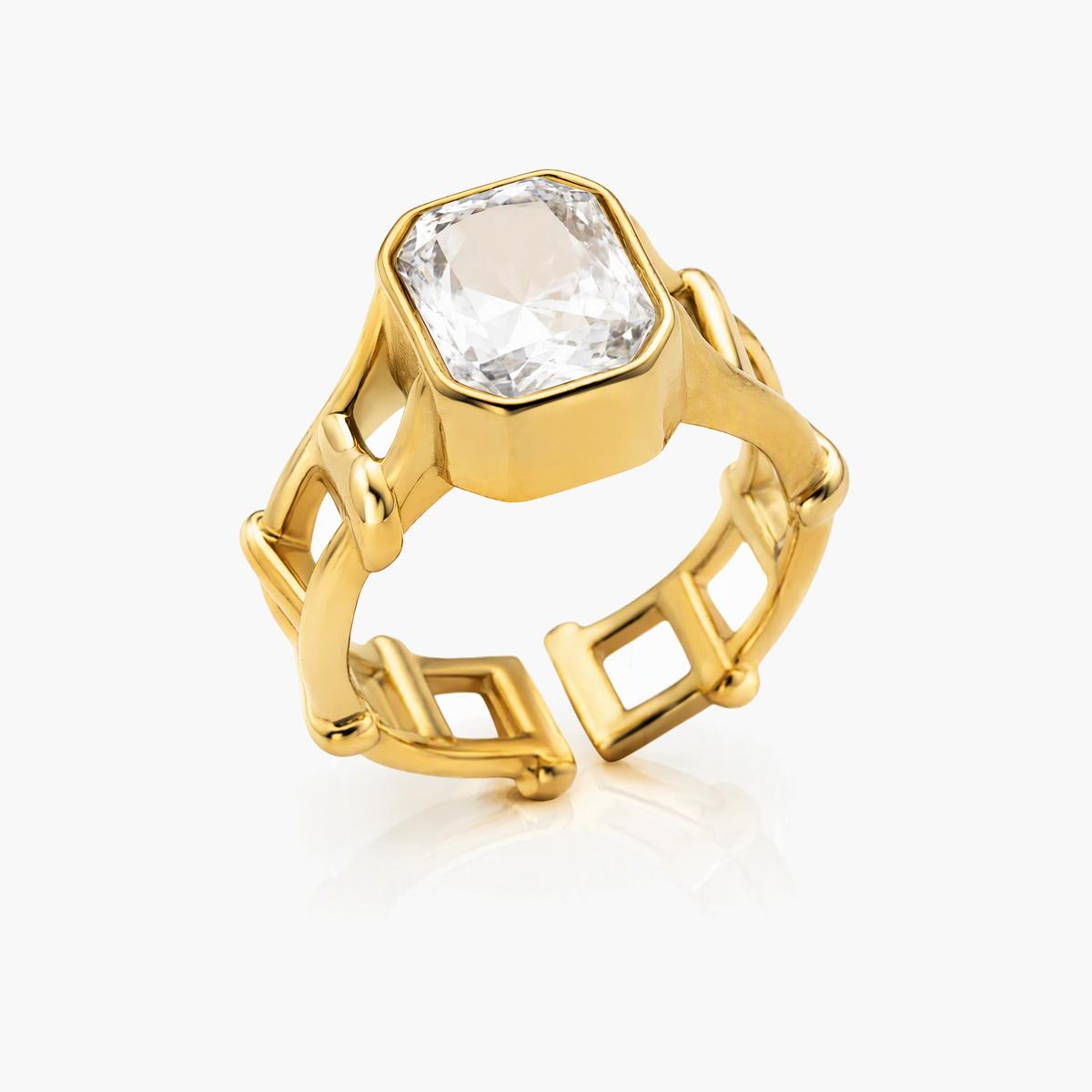Vintage Square Stone Ring
