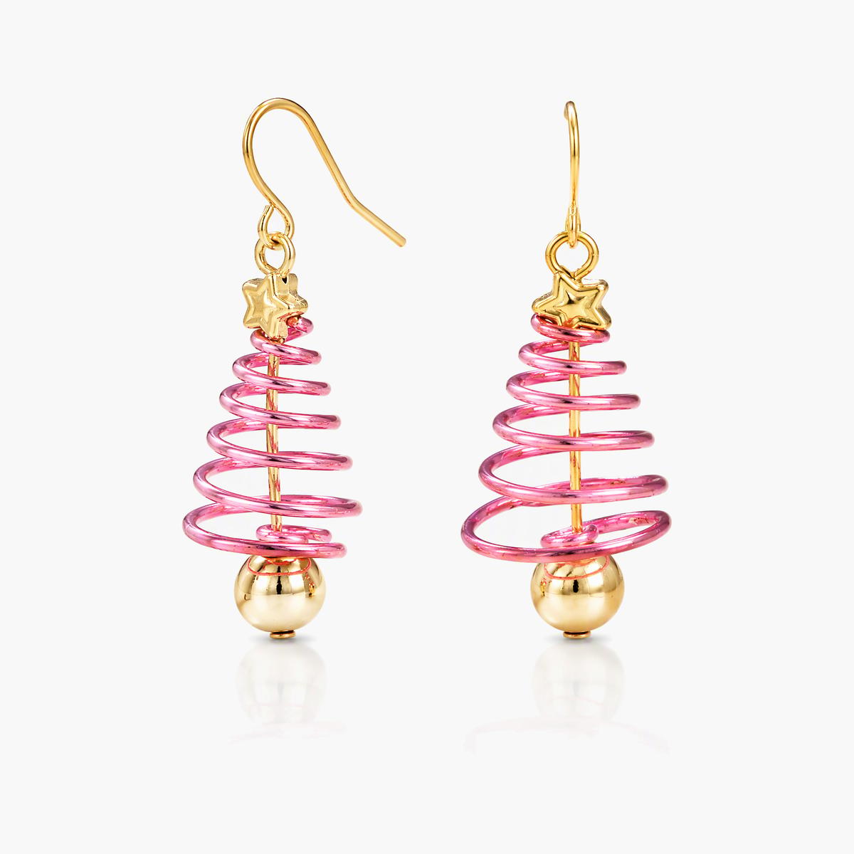 Cute Spiral Tree Drop Earrings