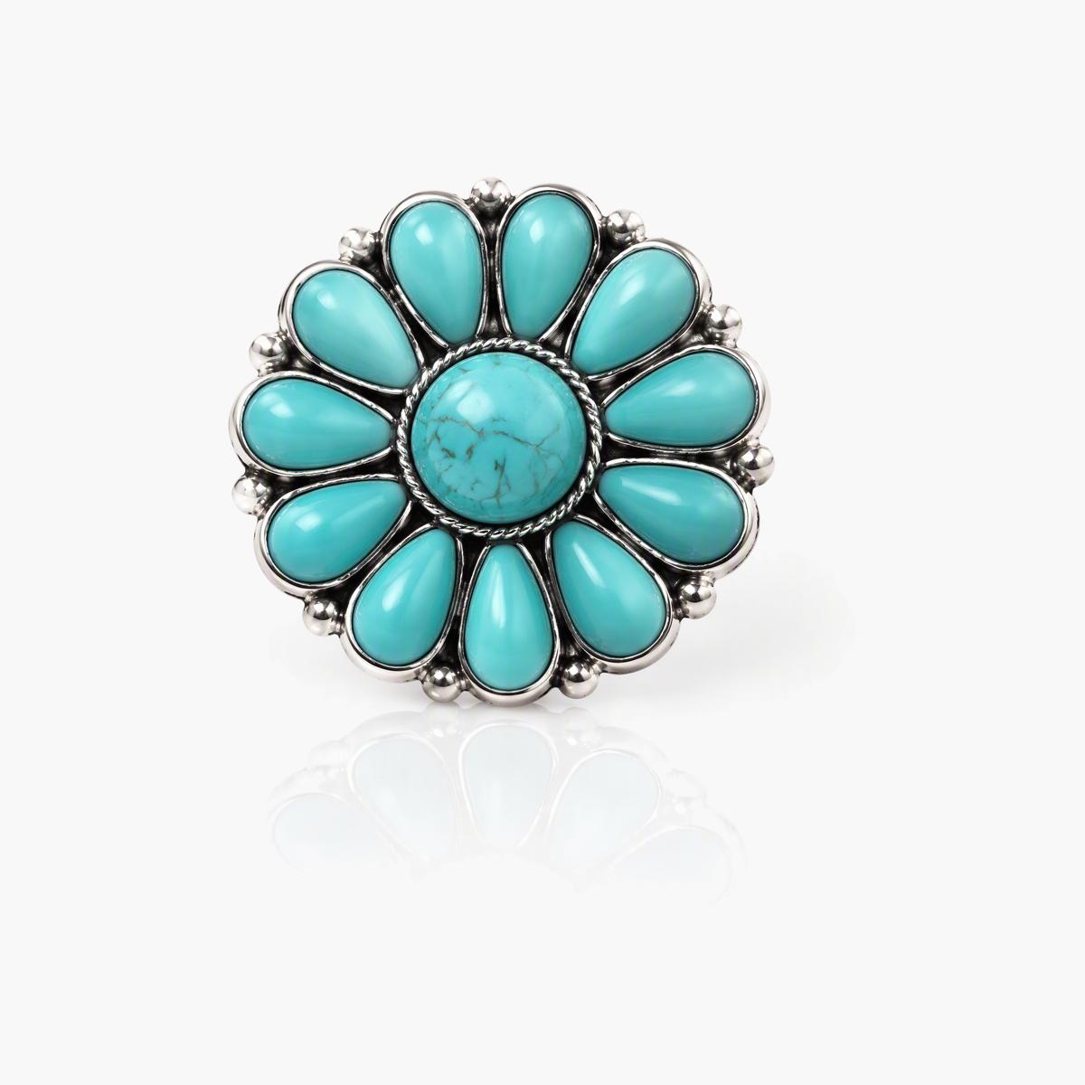 Boho Flower Cluster Ring