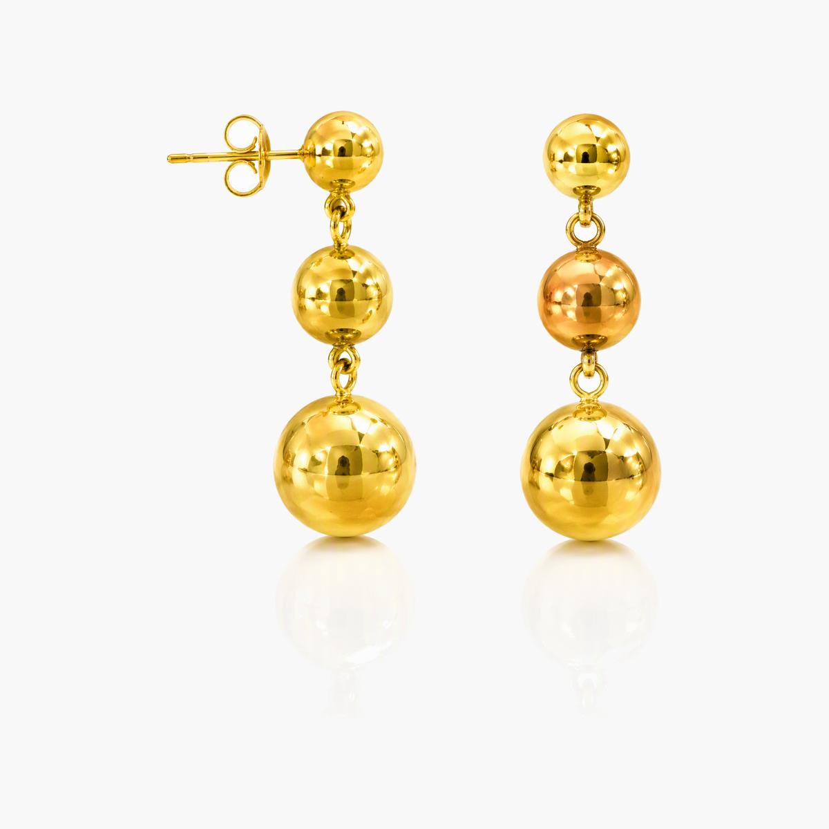 Graduated Sphere Drop Earrings