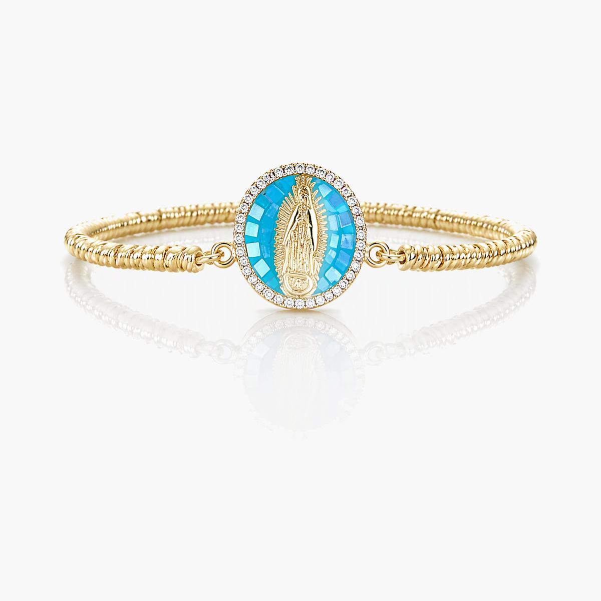 Dainty Virgin Mary Charm Bracelet