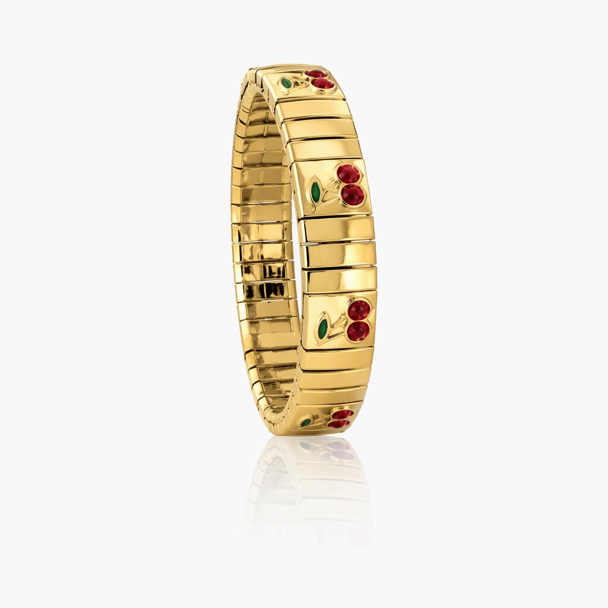 Trendy Cherry Charm Link Bracelet