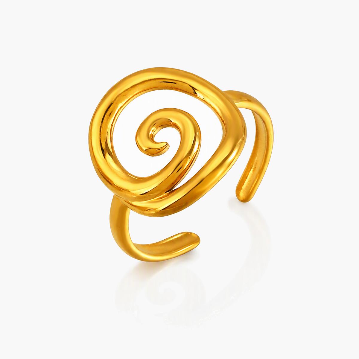 Minimalist Spiral Open Cuff Ring