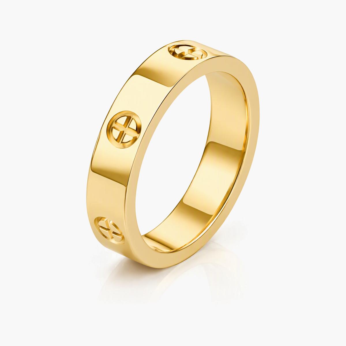 Minimalist Screw Head Band Ring