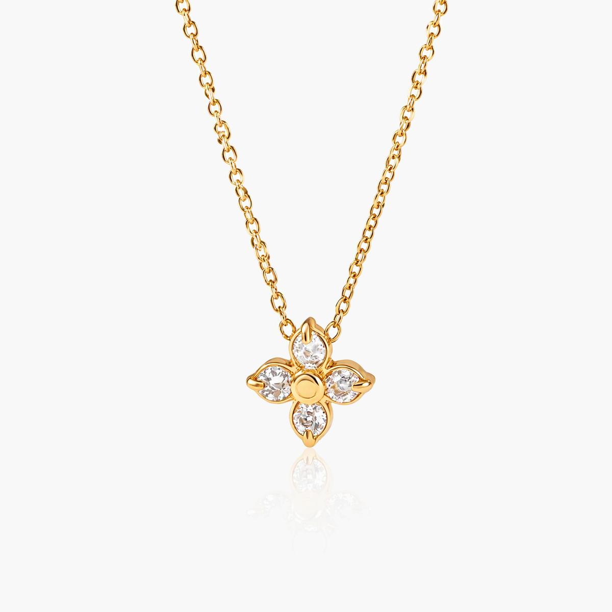Dainty Four-Leaf Clover Pendant Necklace