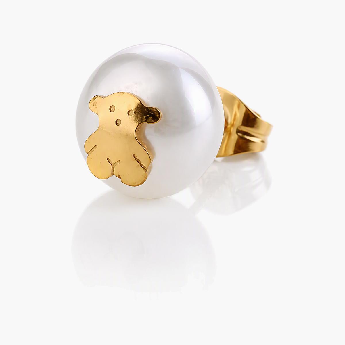 Cute Bear Pearl Stud Earrings