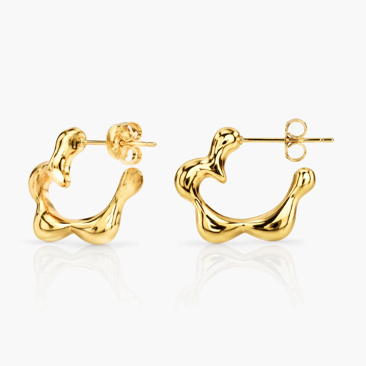 Textured Geometric Hoop Earrings