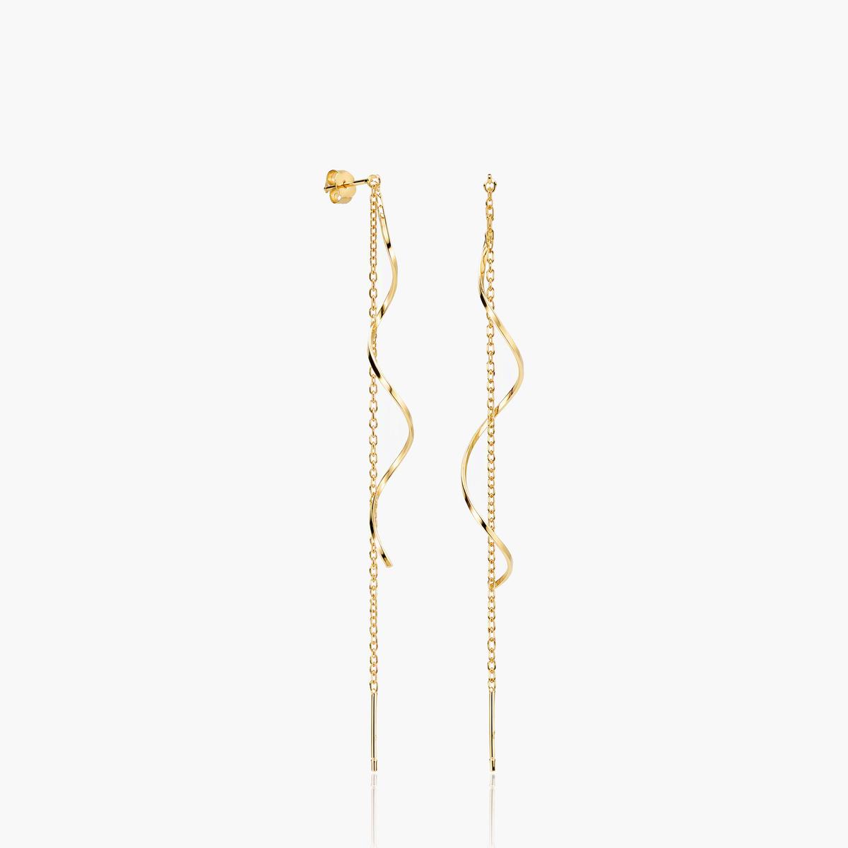 Twisted Chain Threader Earrings