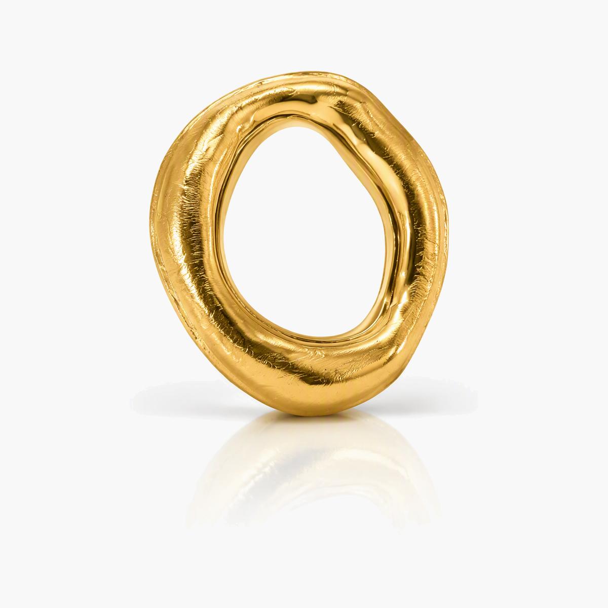 Chunky Organic Oval Hoop Earrings