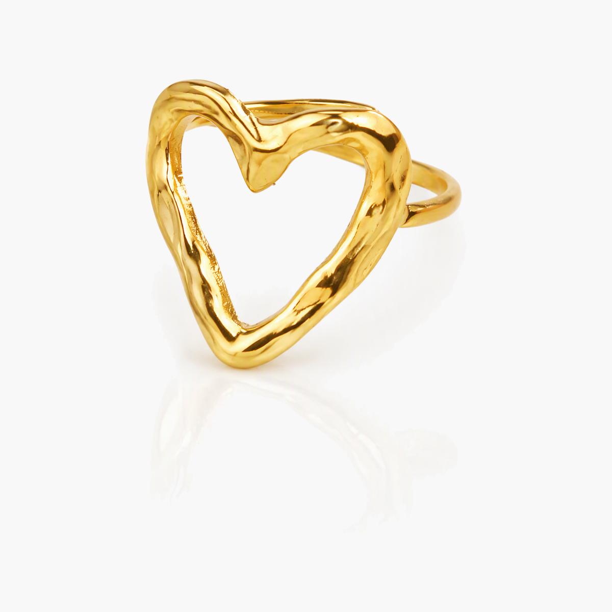 Trendy Heart Charm Ring