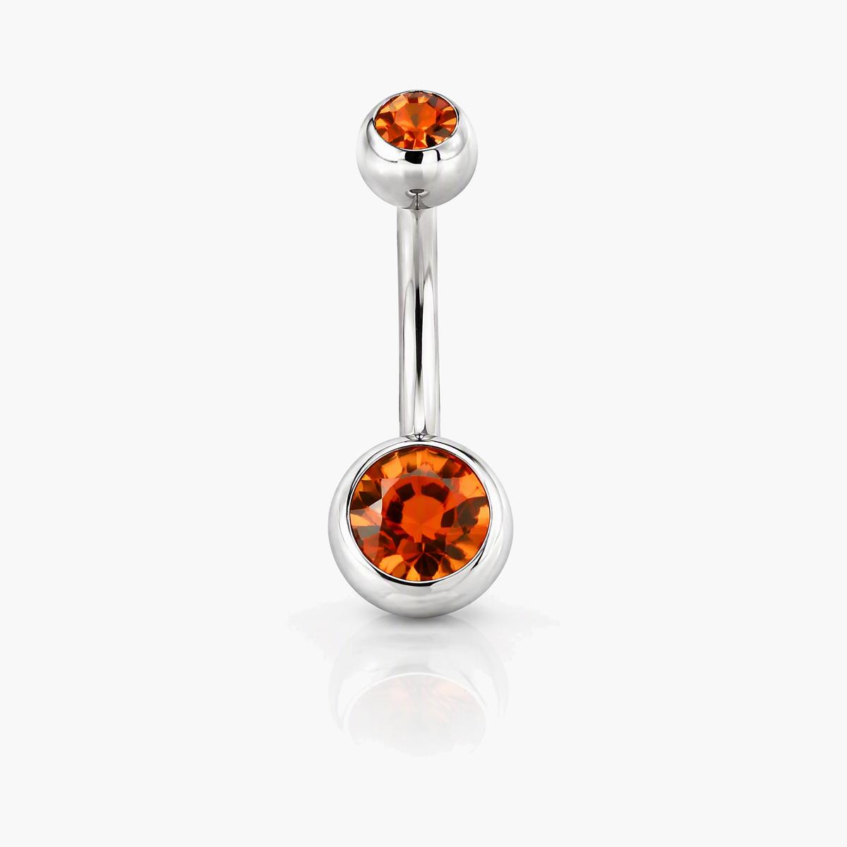 Round Gem Belly Ring