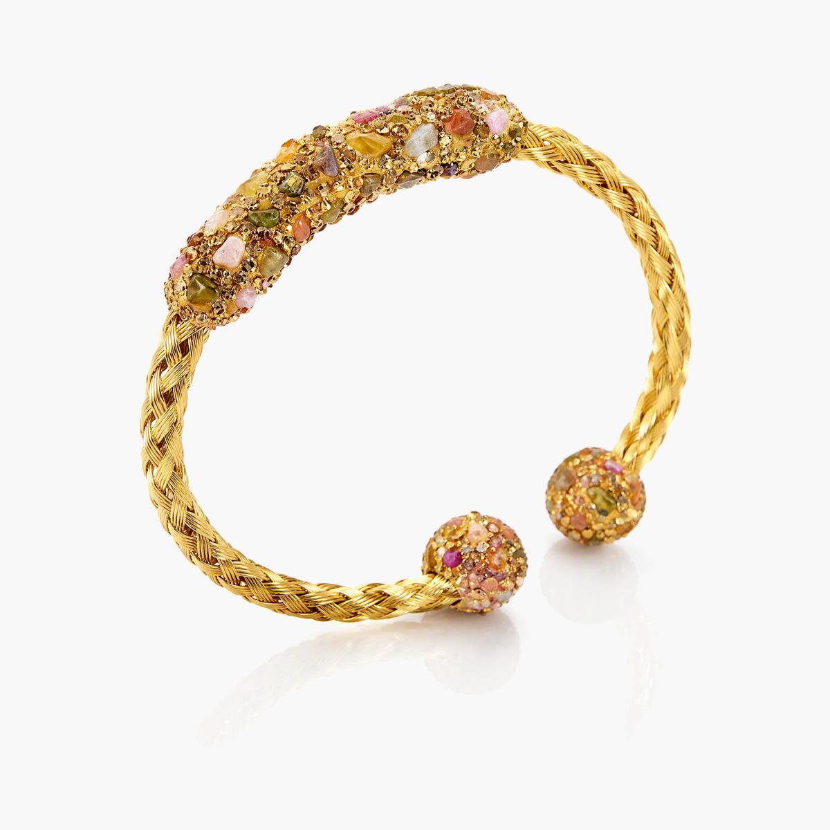 Boho Braided Open Cuff Bracelet