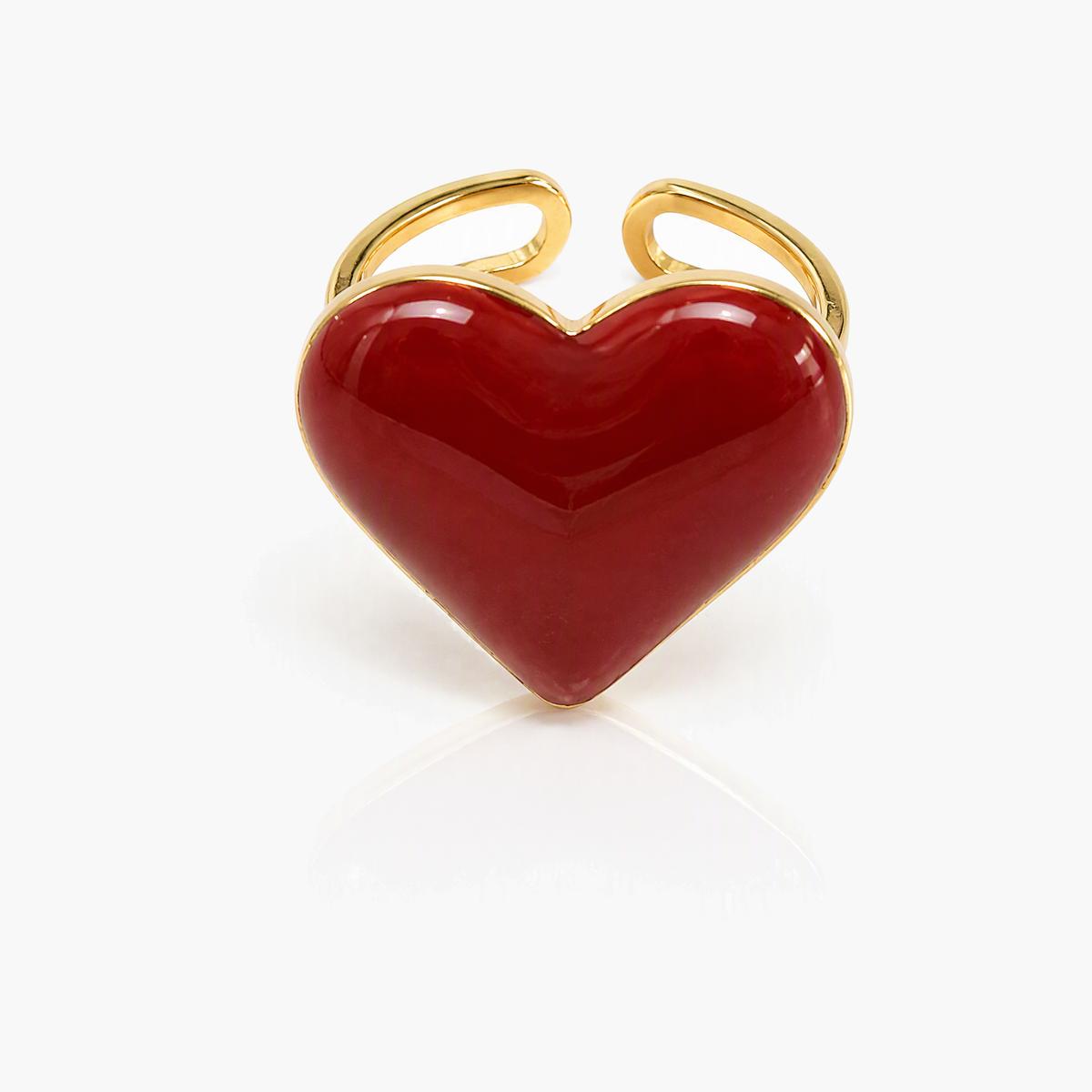 Trendy Heart Charm Ring