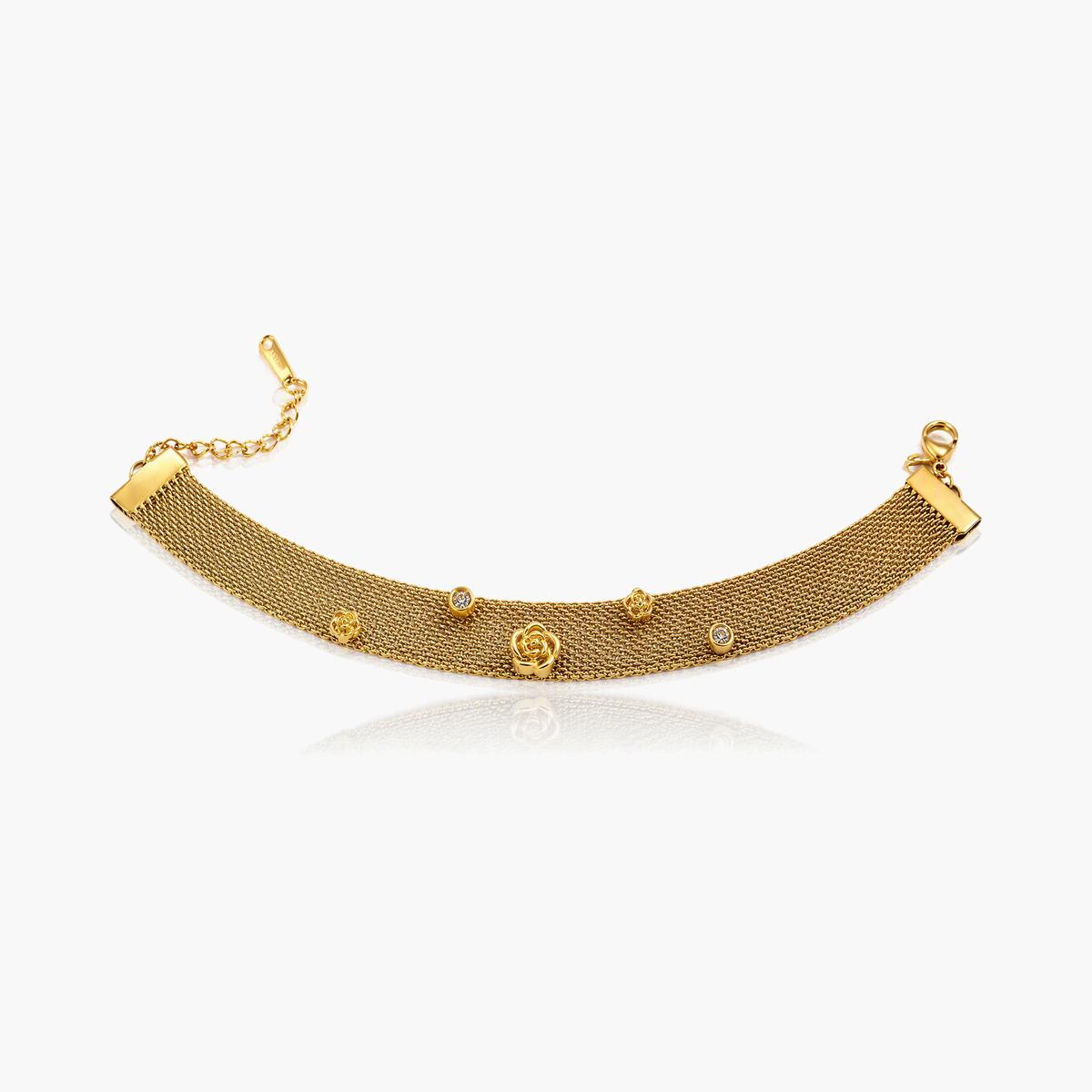 Flower Mesh Chain Bracelet