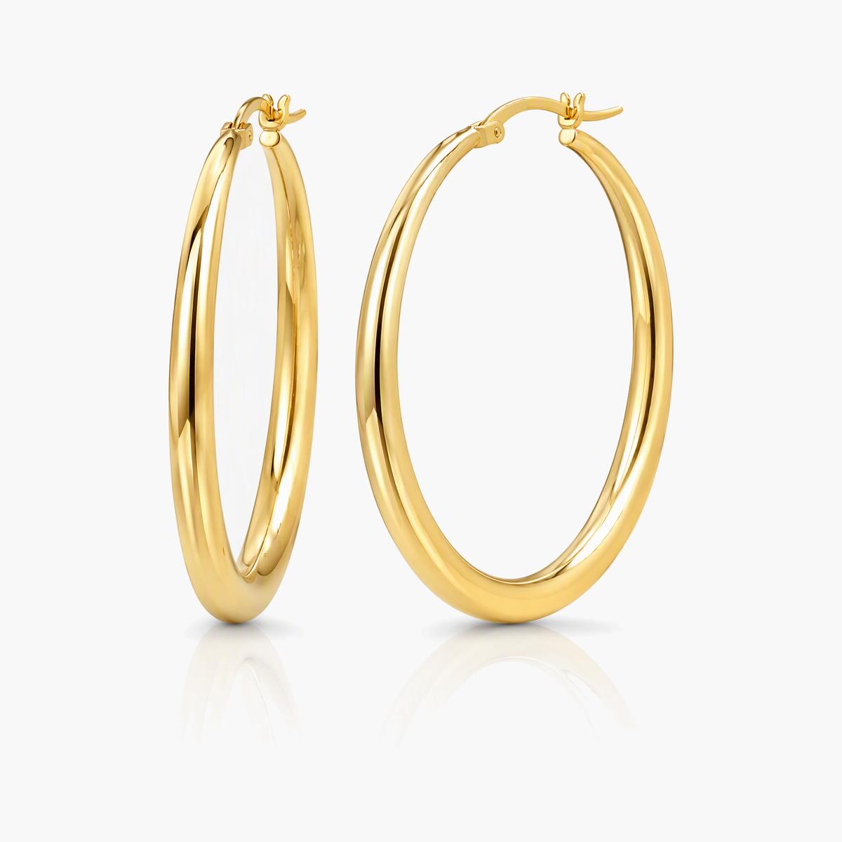 Large Oval Hoop Earrings
