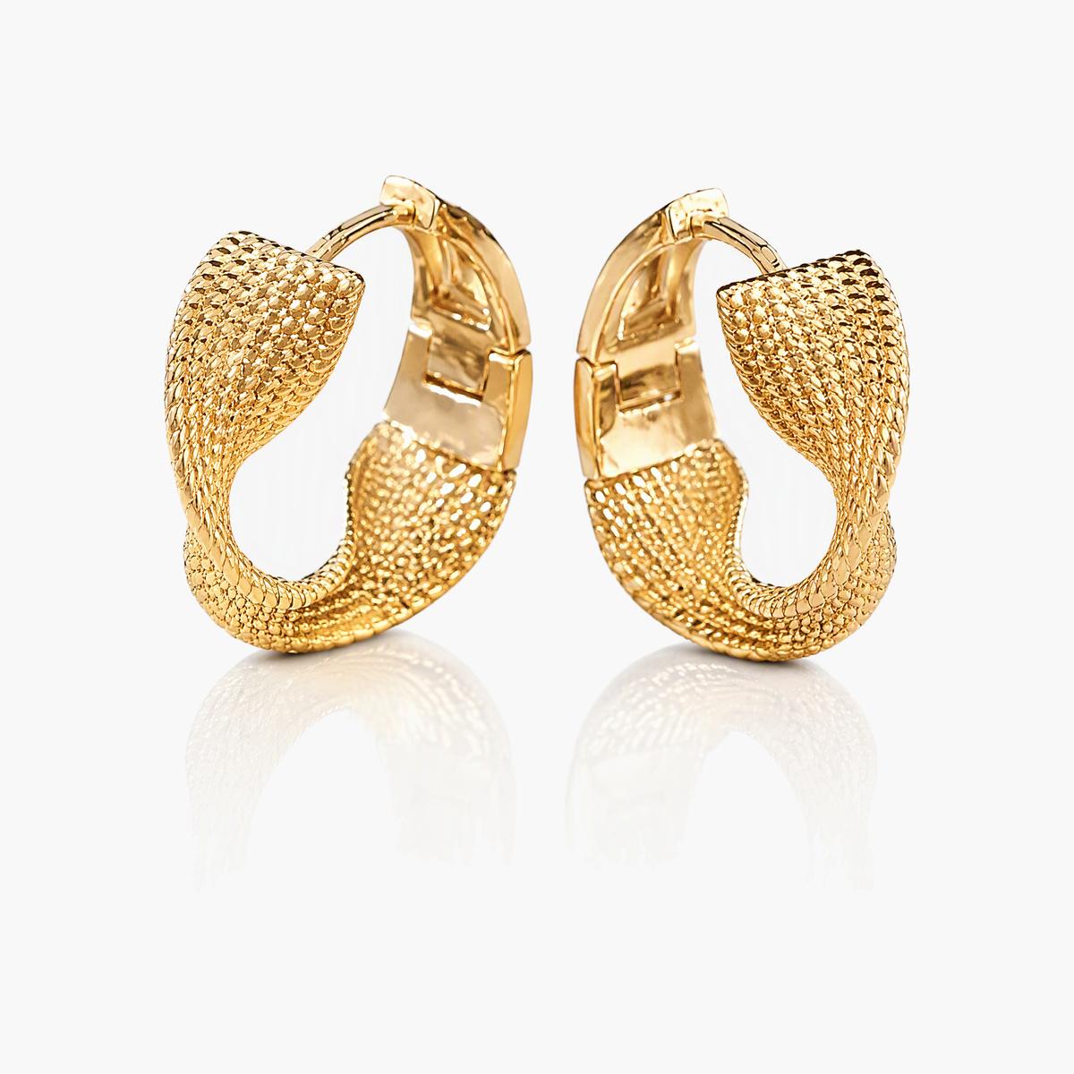 Snake Chain Hoop Earrings
