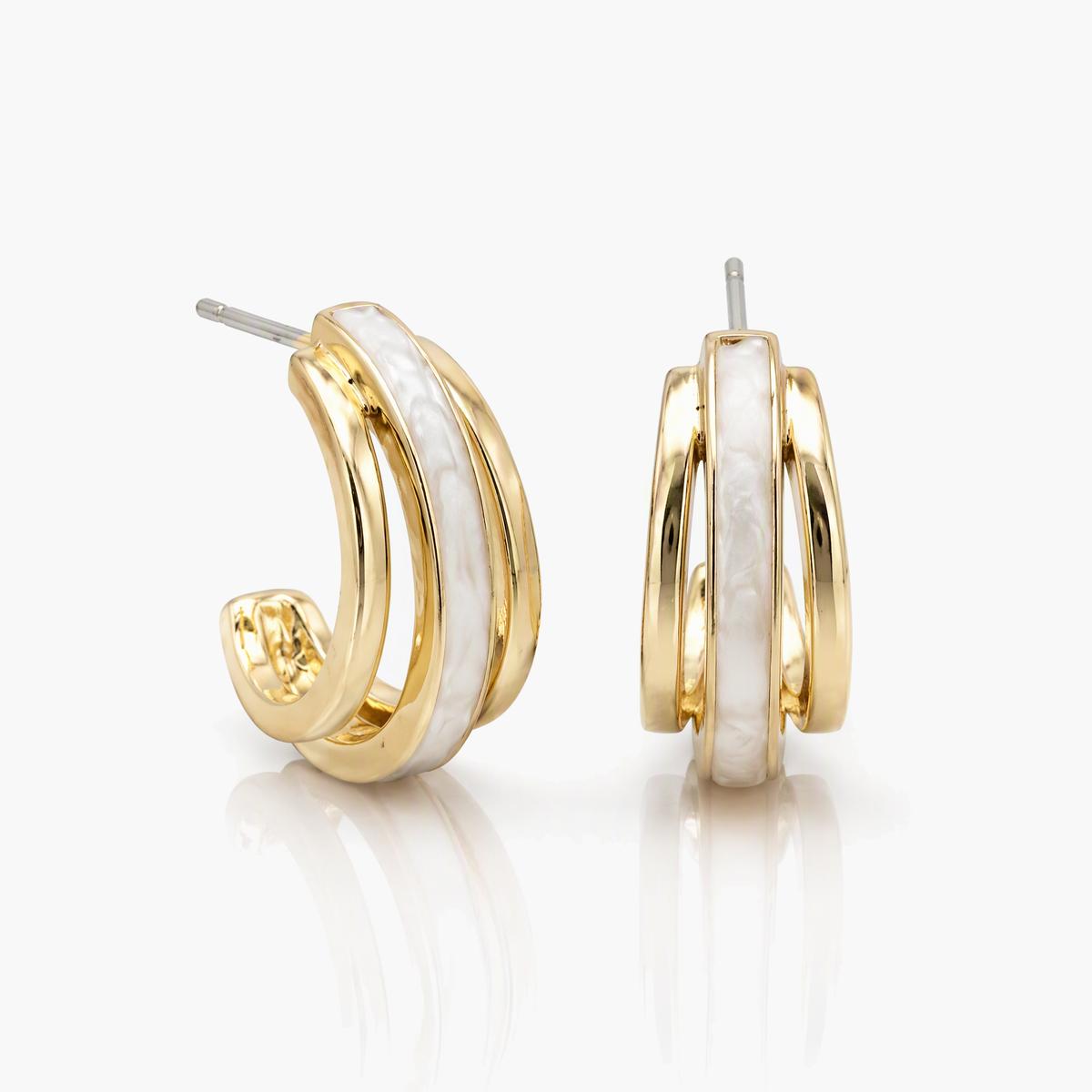 Double Layer Huggie Earrings
