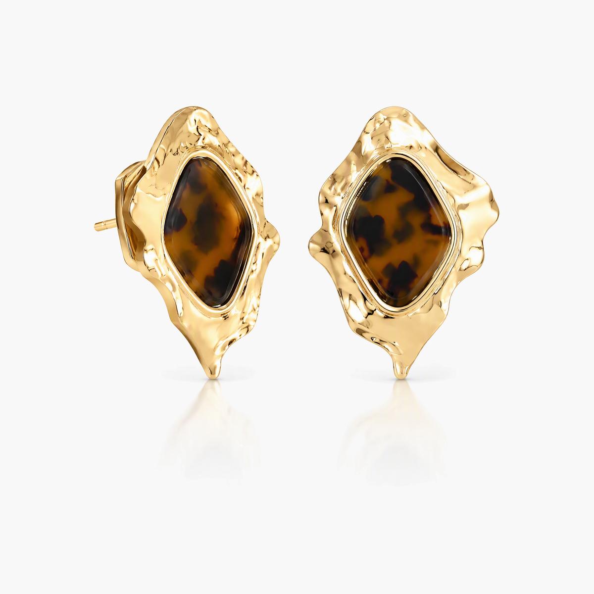Chunky Irregular Frame Earrings