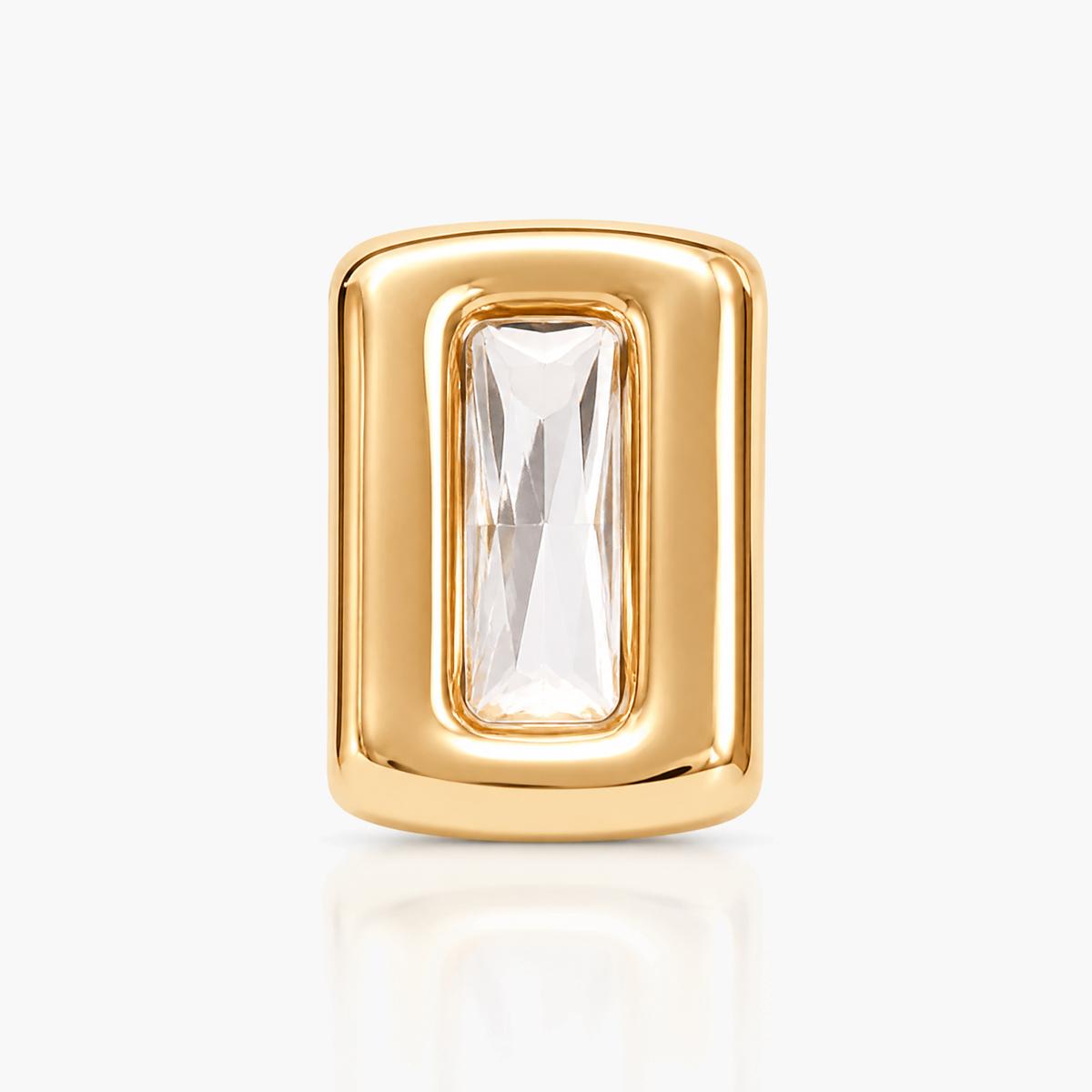 Rectangular Stone Stud Earrings
