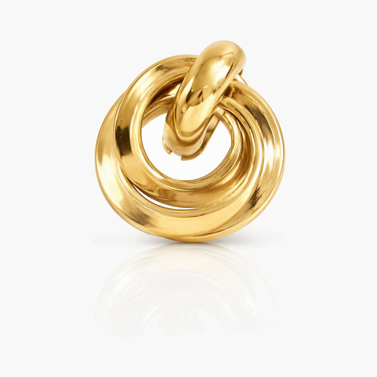 Geometric Interlocking Rings Earrings
