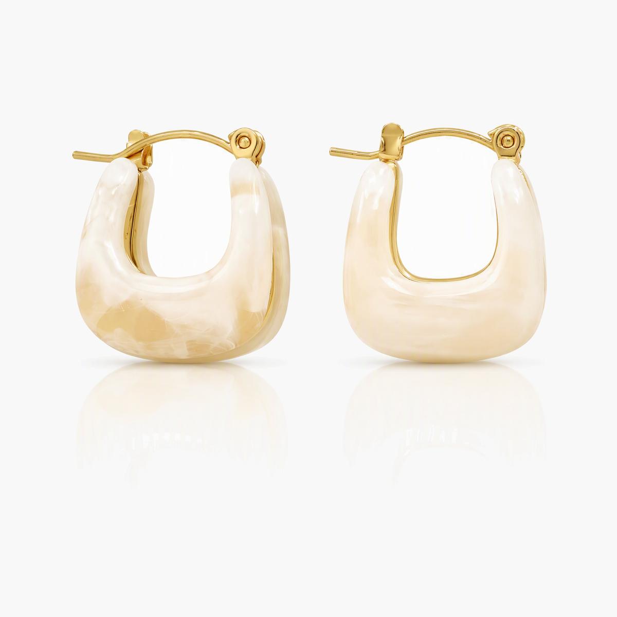 Chunky U-Shaped Hoop Earrings