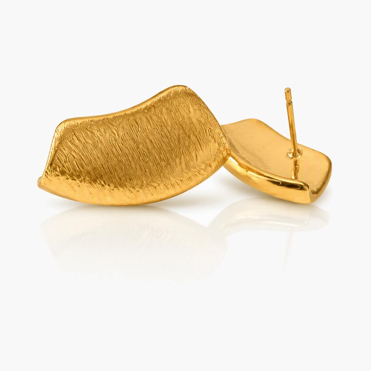 Textured Asymmetric Stud Earrings