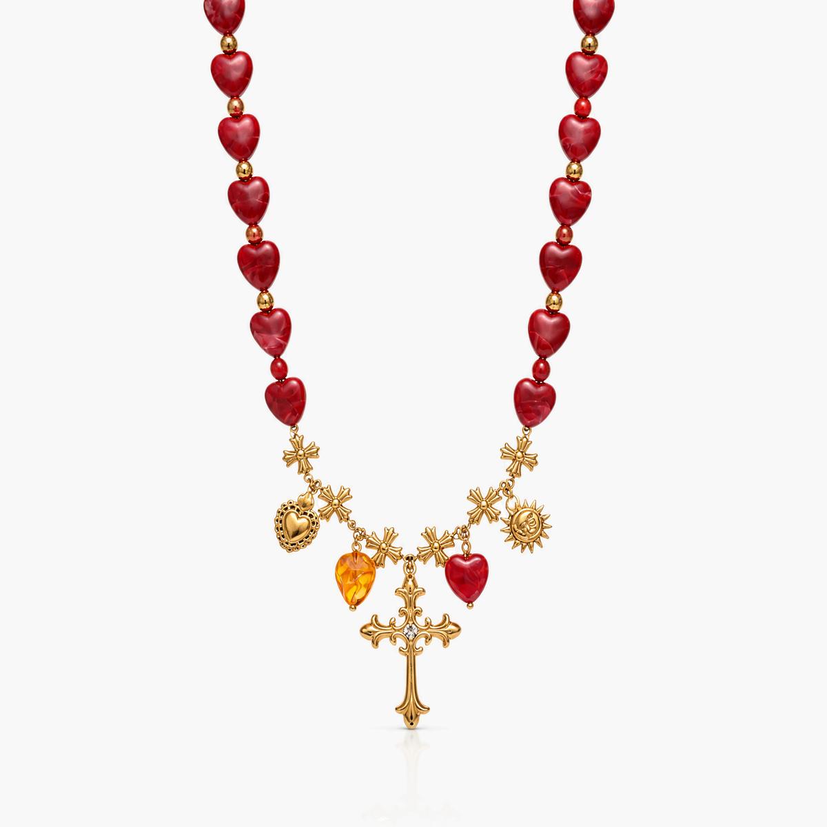 Vintage Sacred Heart Necklace