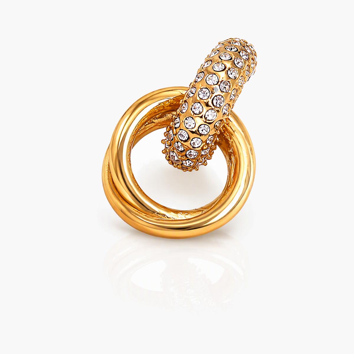Trendy Paved Hoop Earrings