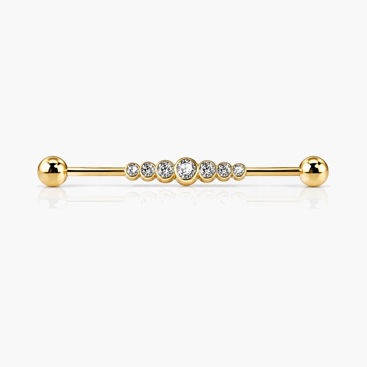 Trendy Arrow & Chain Dangle Barbell