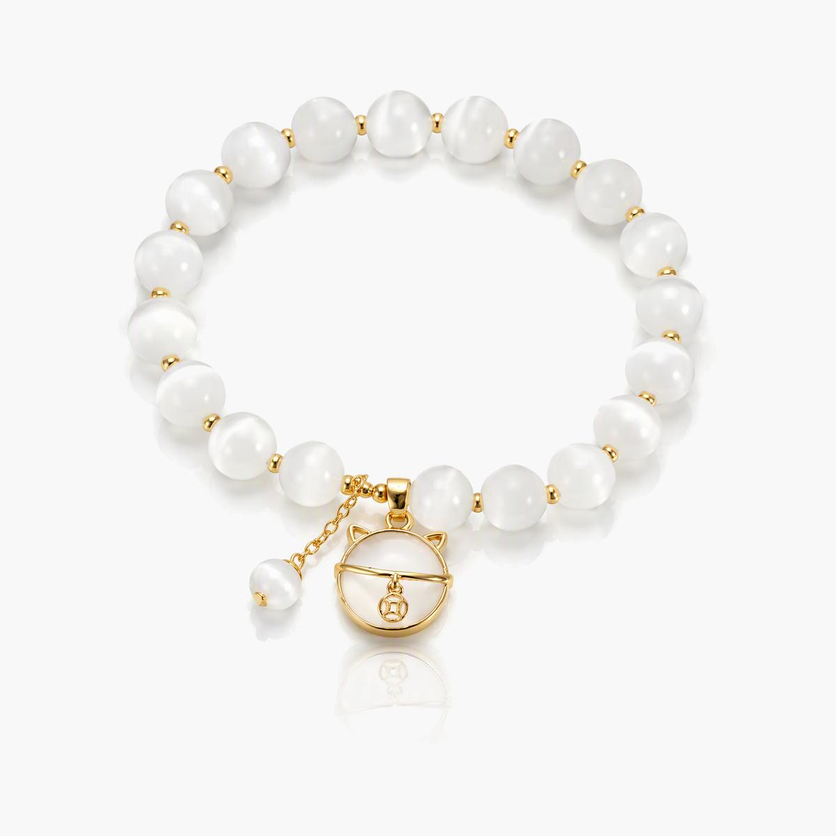 Dainty Cat Charm Bracelet