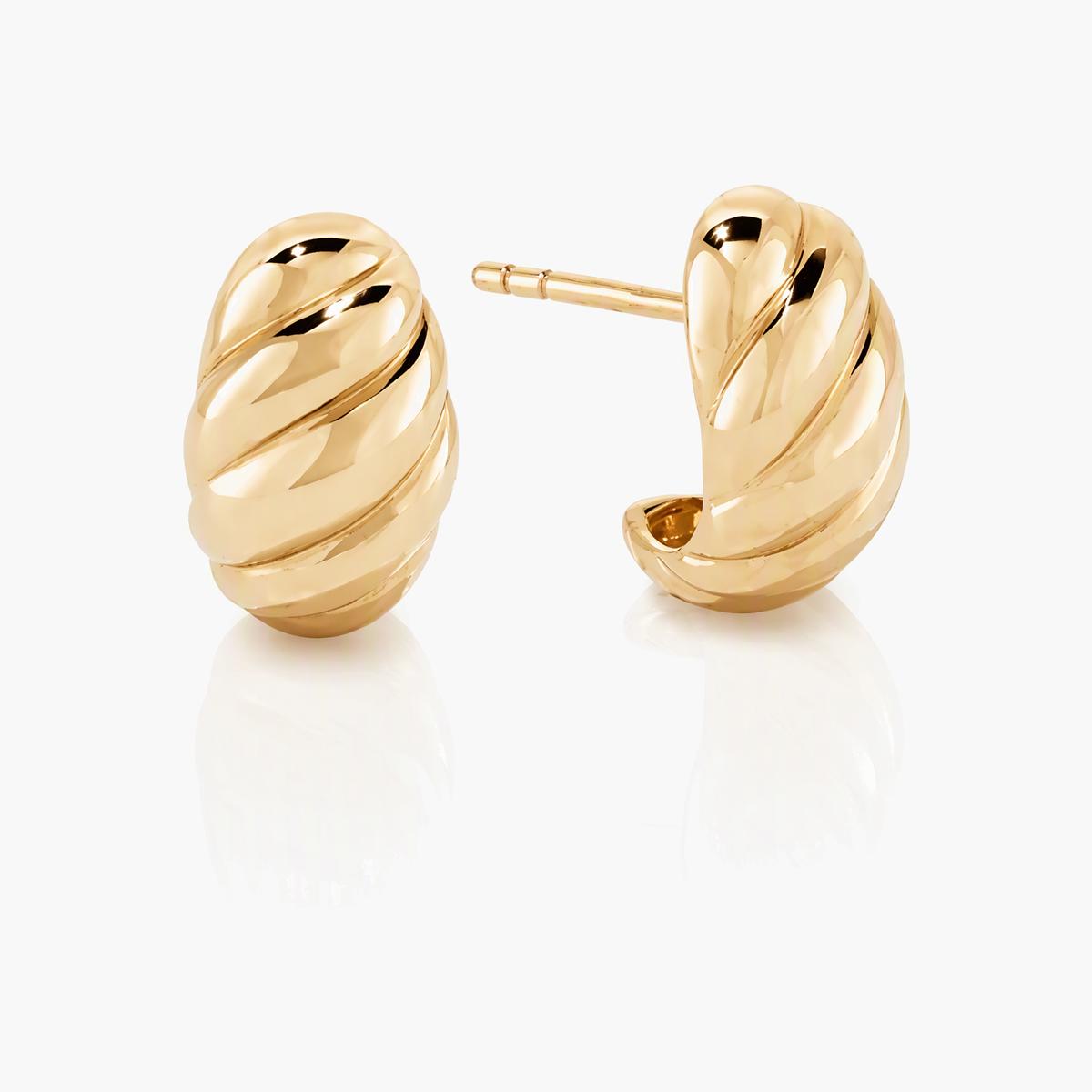 Twisted Croissant Stud Earrings