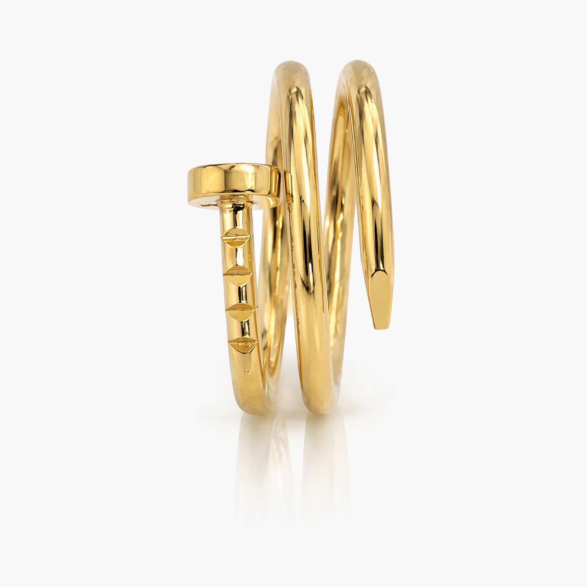 Trendy Spiral Bypass Ring