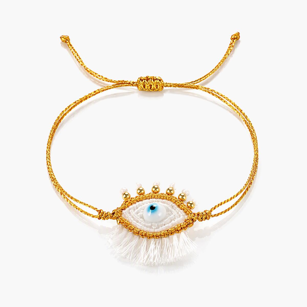 Boho Evil Eye Tassel Bracelet