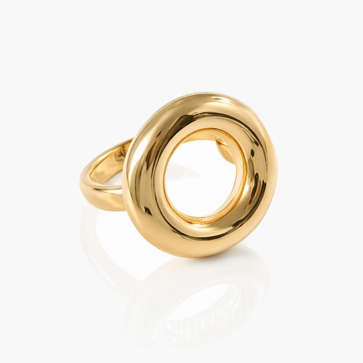 Chunky Round Hoop Ring