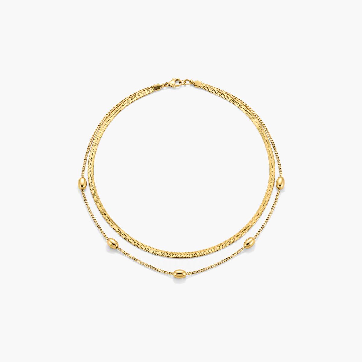 Dainty Double Layer Snake Chain Necklace