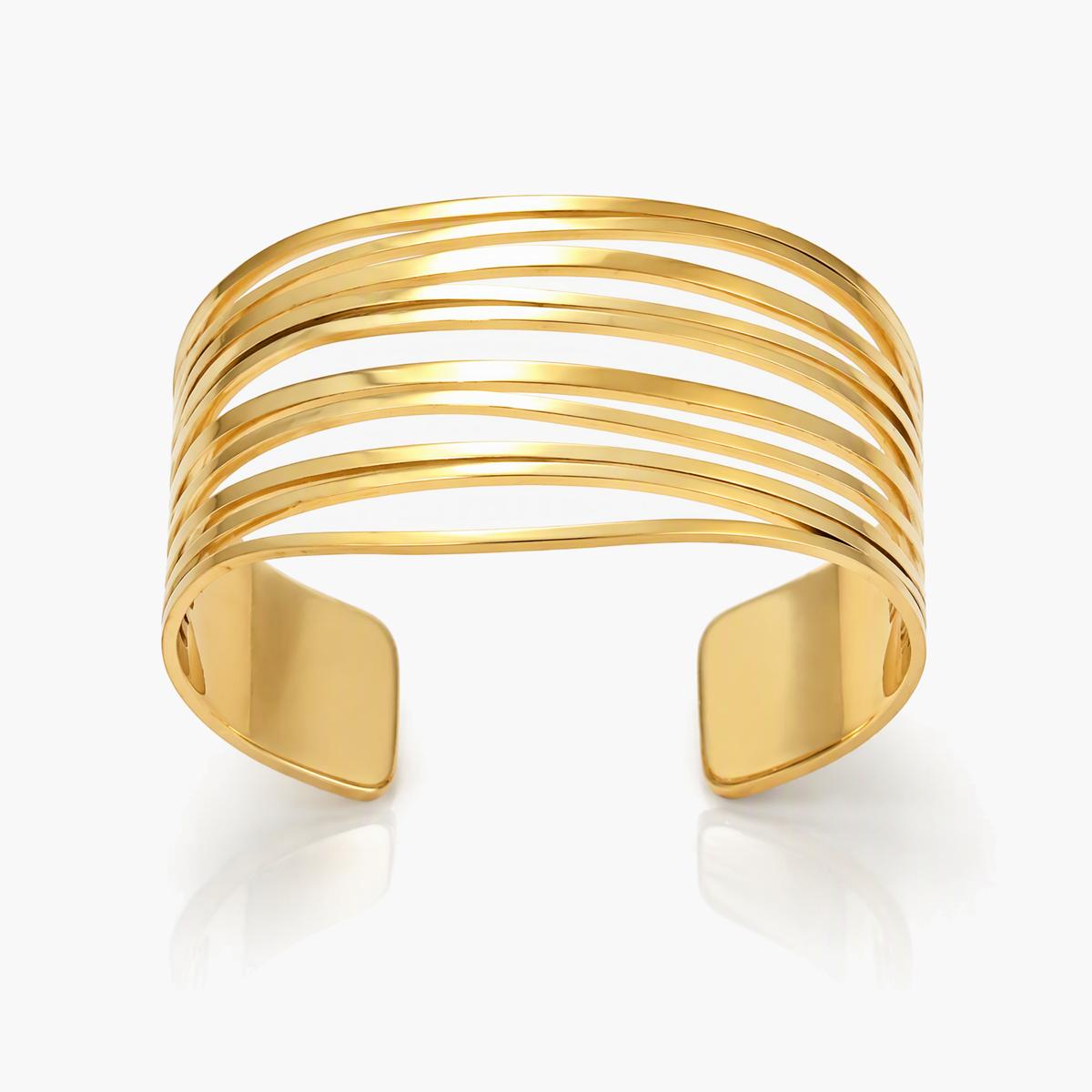 Minimalist Multi-Layer Open Cuff Bracelet